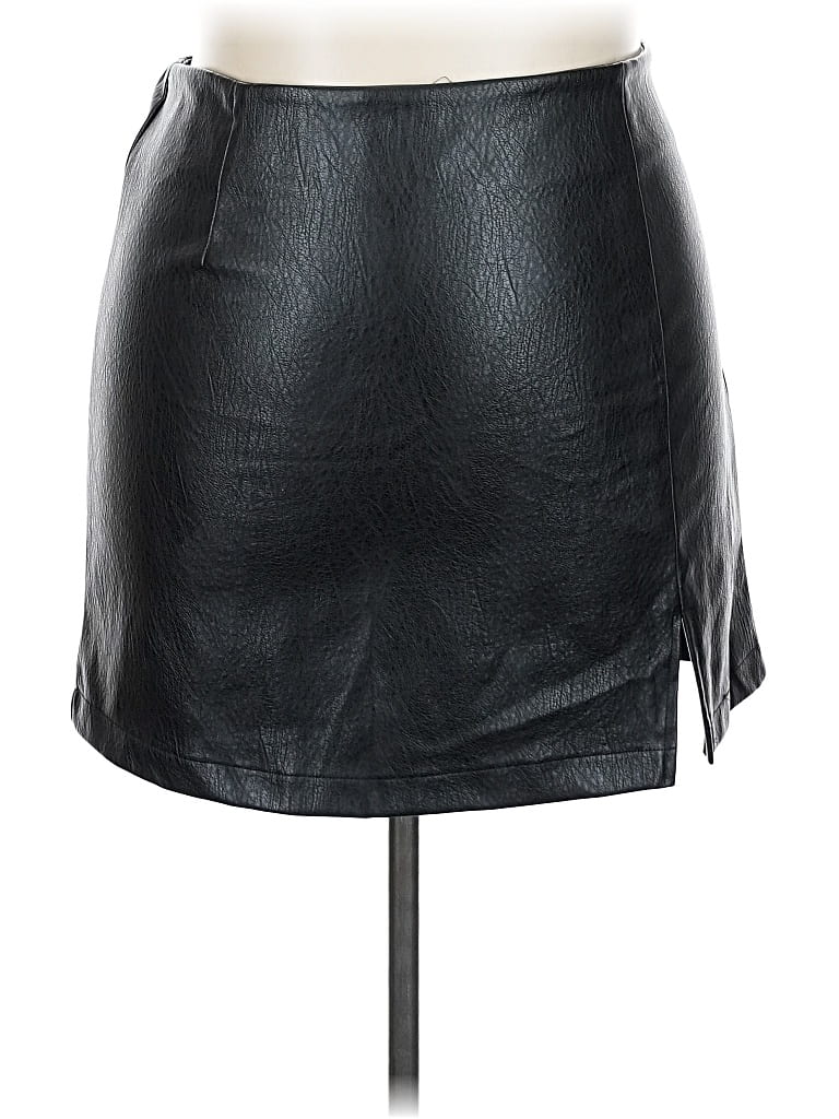 Wild Fable Faux Leather Skirt In Black
