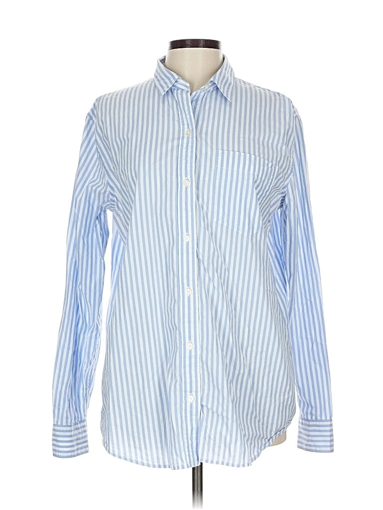 Pre-owned Gap Long Sleeve Button Down Shirt In Blue