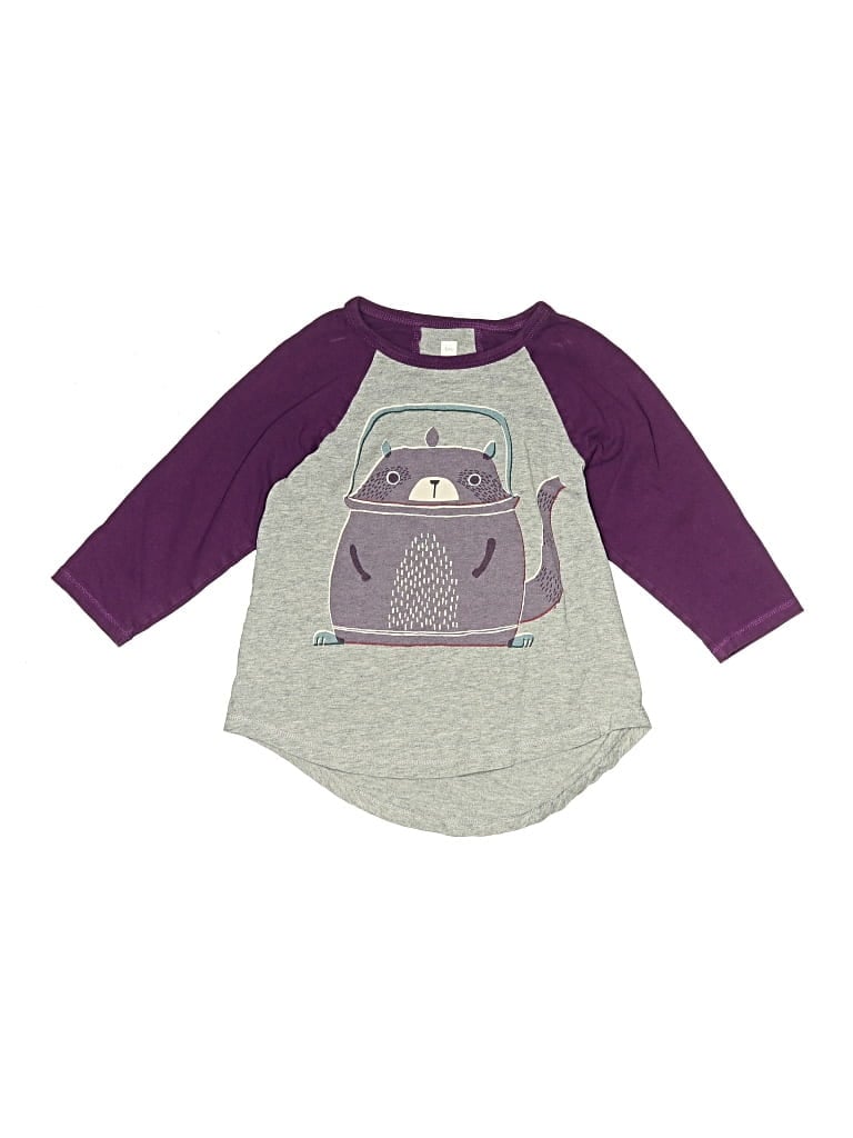 Pre-owned Tea Kids' 3/4 Sleeve T-shirt In Purple