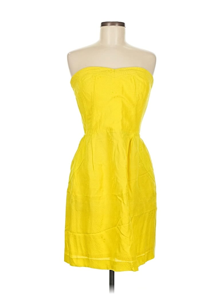 Pre-owned Rebecca Taylor Cocktail Dress In Yellow