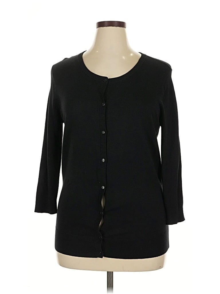 Pre-owned Susina Cardigan Sweater In Black
