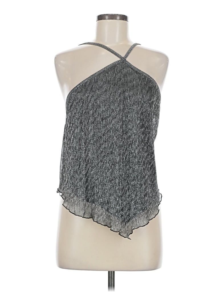 Pre-owned No Boundaries Tank Top Silver Halter Neckline Tops