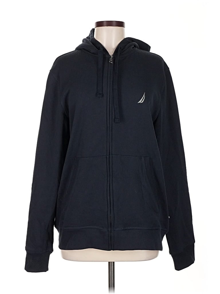 Pre-owned Nautica Zip Up Hoodie In Blue