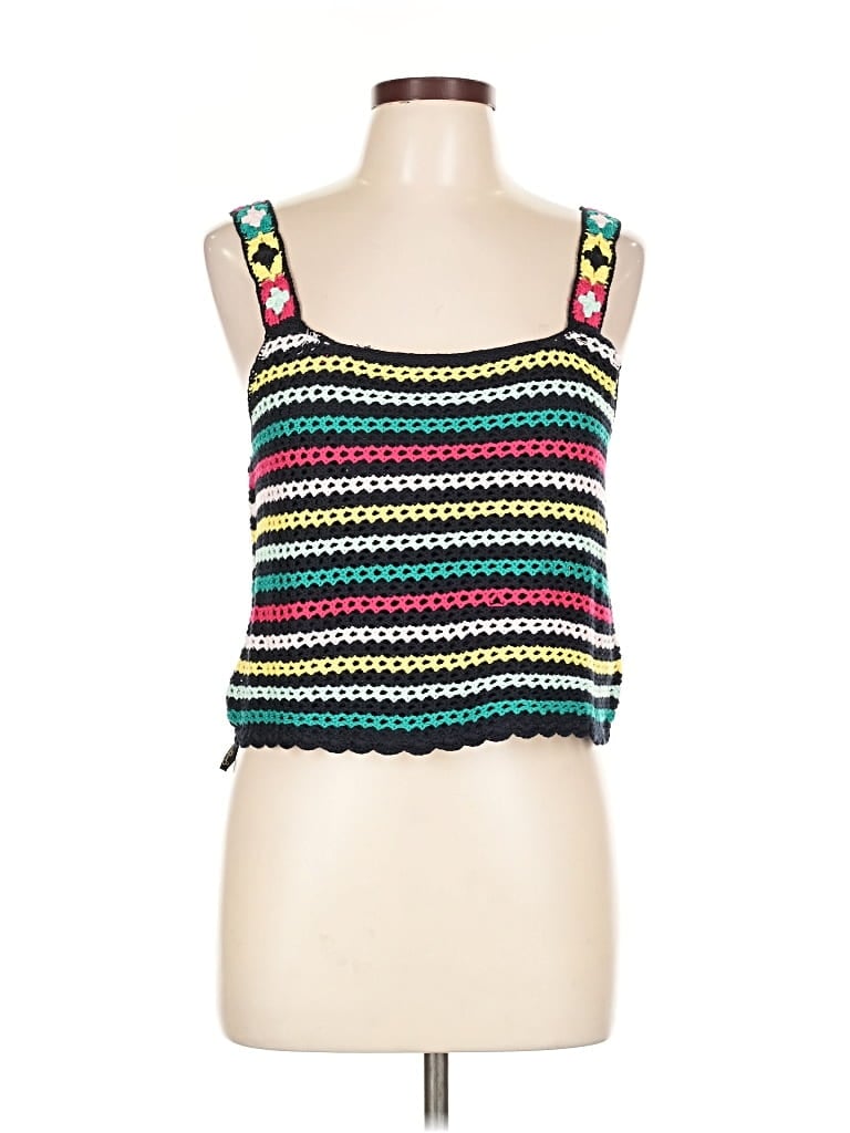 Pre-owned Jessica Simpson Sleeveless Top Green Square Neckline Tops