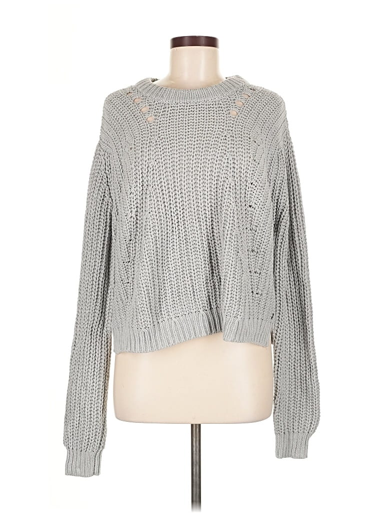 Pre-owned Roxy Pullover Sweater In Gray