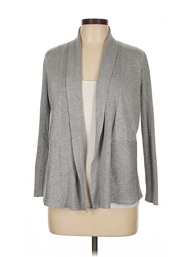 Pre-owned 89th & Madison Cardigan Sweater In Gray