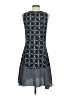 Ann Taylor LOFT 100% Polyester Graphic Teal Cocktail Dress Size 4 - photo 2