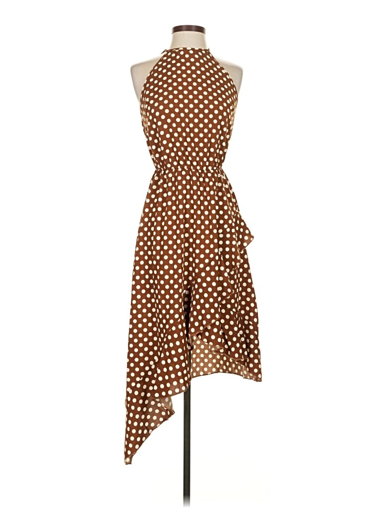 Pre-owned Ecowish Cocktail Dress In Brown
