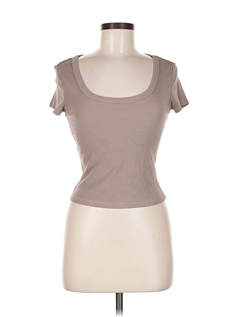 Pre-owned Gypsy & Jade Short Sleeve T-shirt In Brown