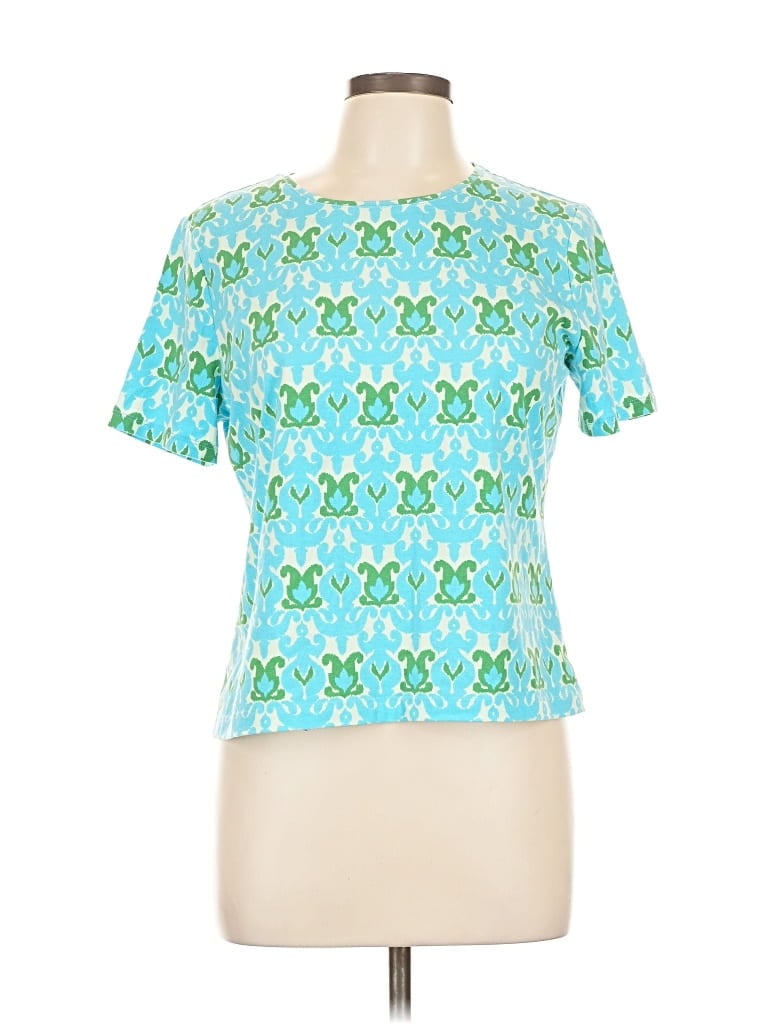 Pre-owned Talbots Short Sleeve T-shirt In Blue