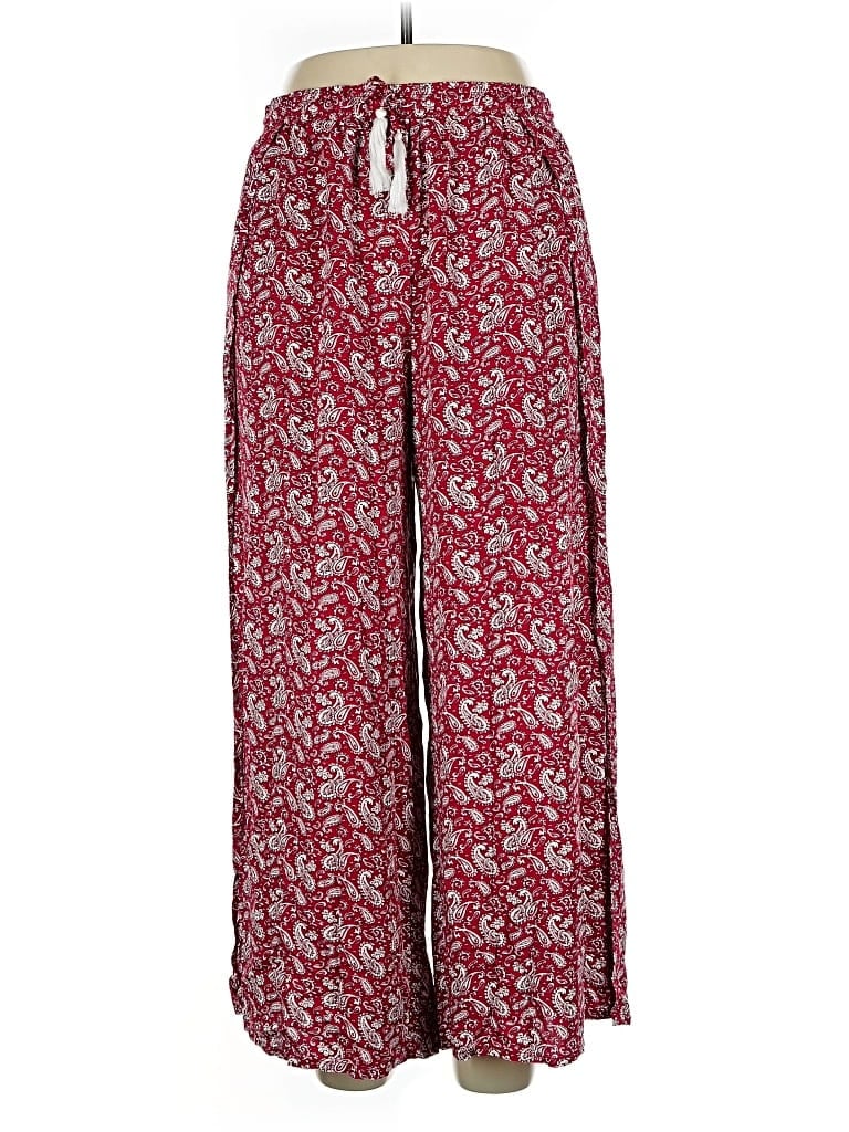 Pre-owned Allegra K Casual Pants In Red