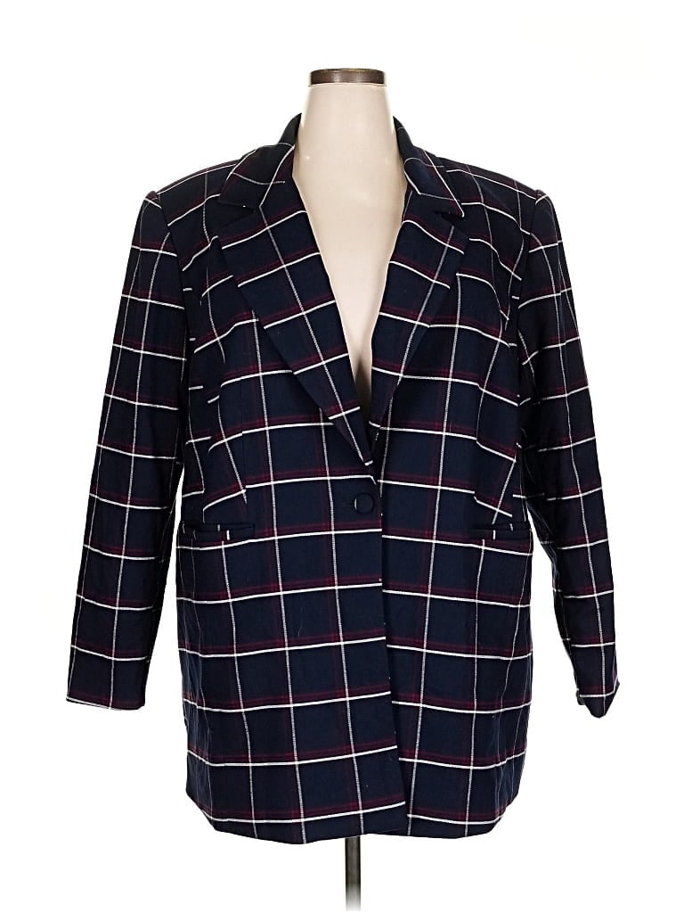 Pre-owned Eloquii Blazer Jacket In Blue