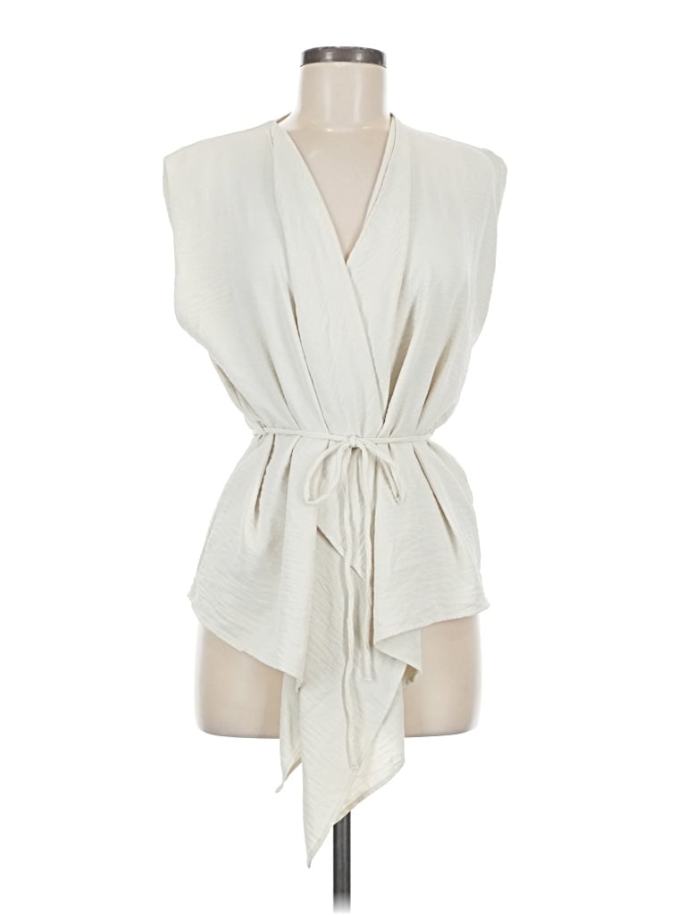 Pre-owned Zara Cardigan Sweater In White