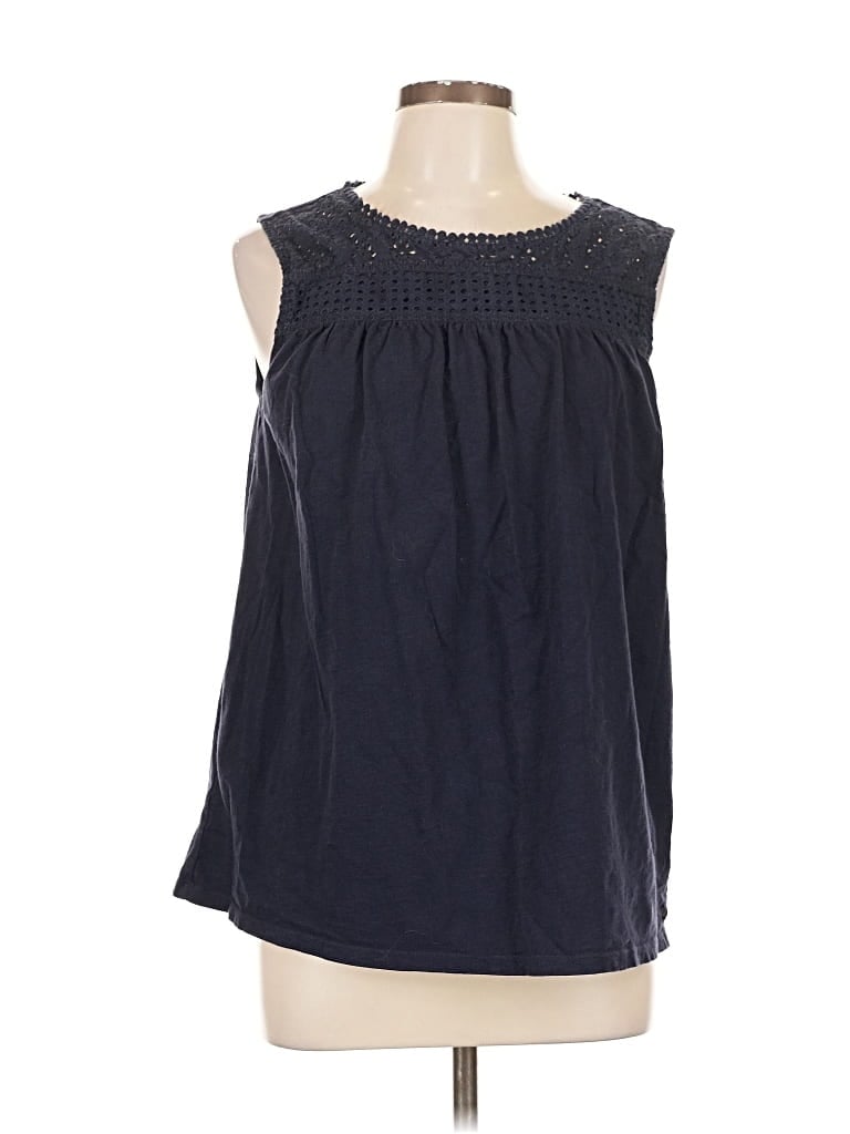 Pre-owned Eddie Bauer Sleeveless Blouse In Black