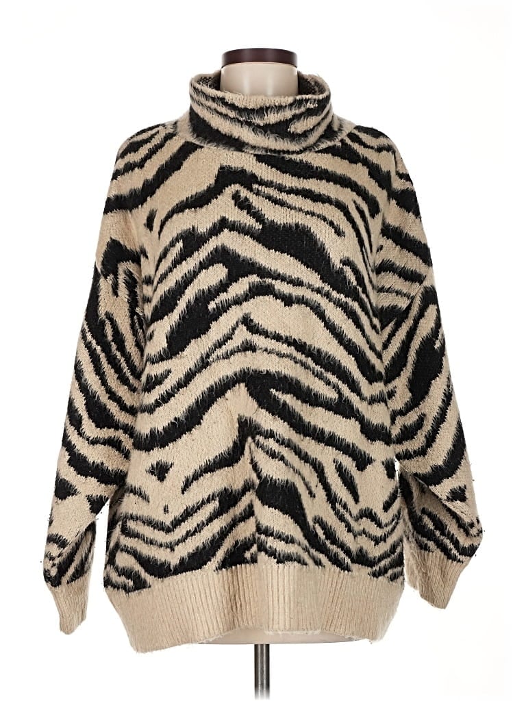 Pre-owned Topshop Turtleneck Sweater In Brown