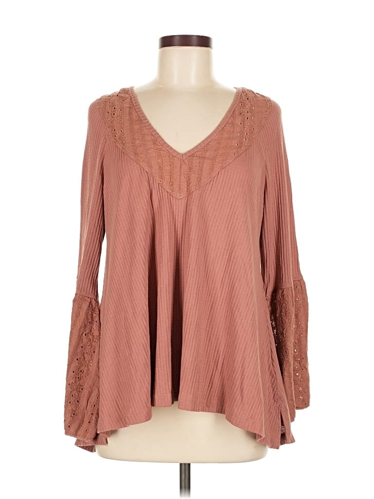 Free People Long Sleeve Blouse In Brown