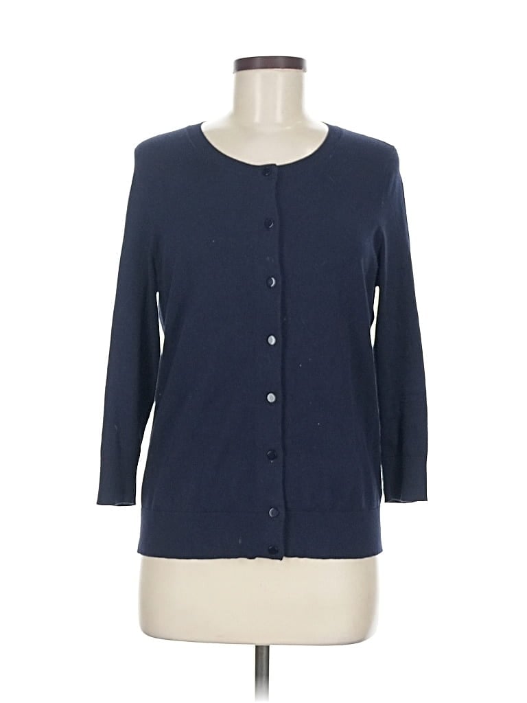 Pre-owned Talbots Cardigan Sweater In Blue