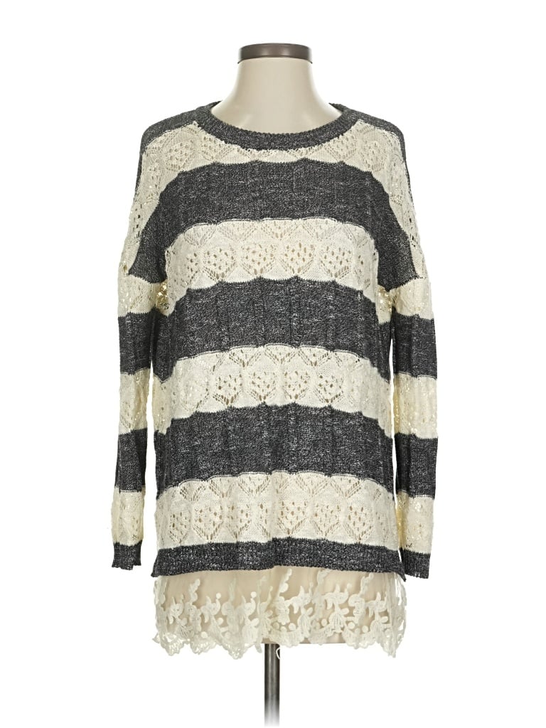 Pre-owned Umgee Pullover Sweater In White