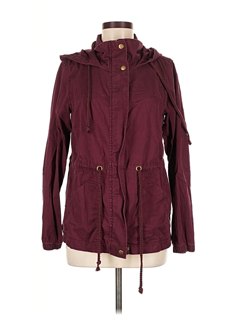 Pre-owned Ann Taylor Loft Outlet Jacket In Burgundy