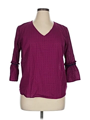 IZOD 3/4 Sleeve Blouse (view 1)