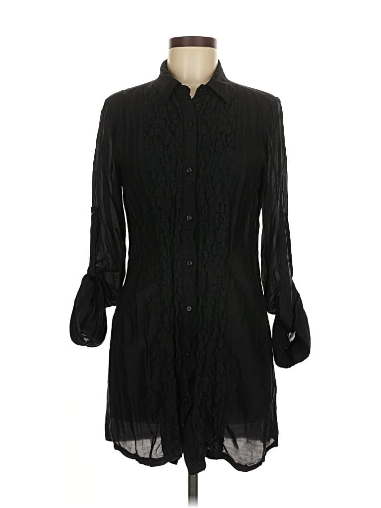 Pre-owned Monoreno 3/4 Sleeve Blouse In Black