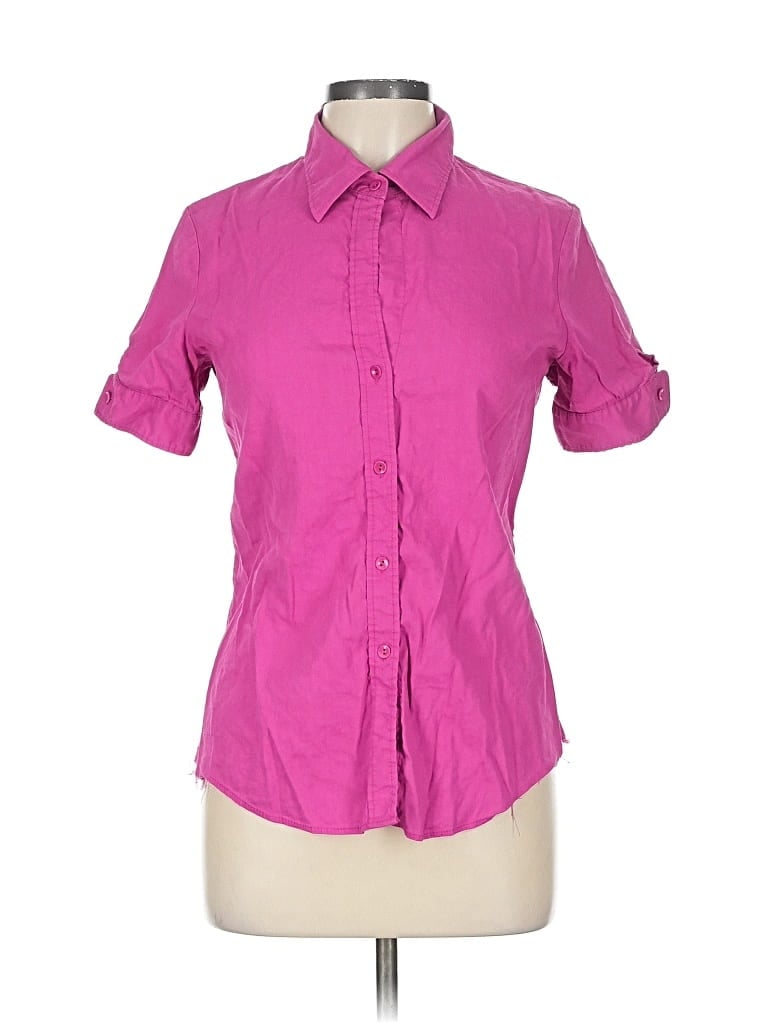 THEORY Pre-owned Short Sleeve Blouse In Pink