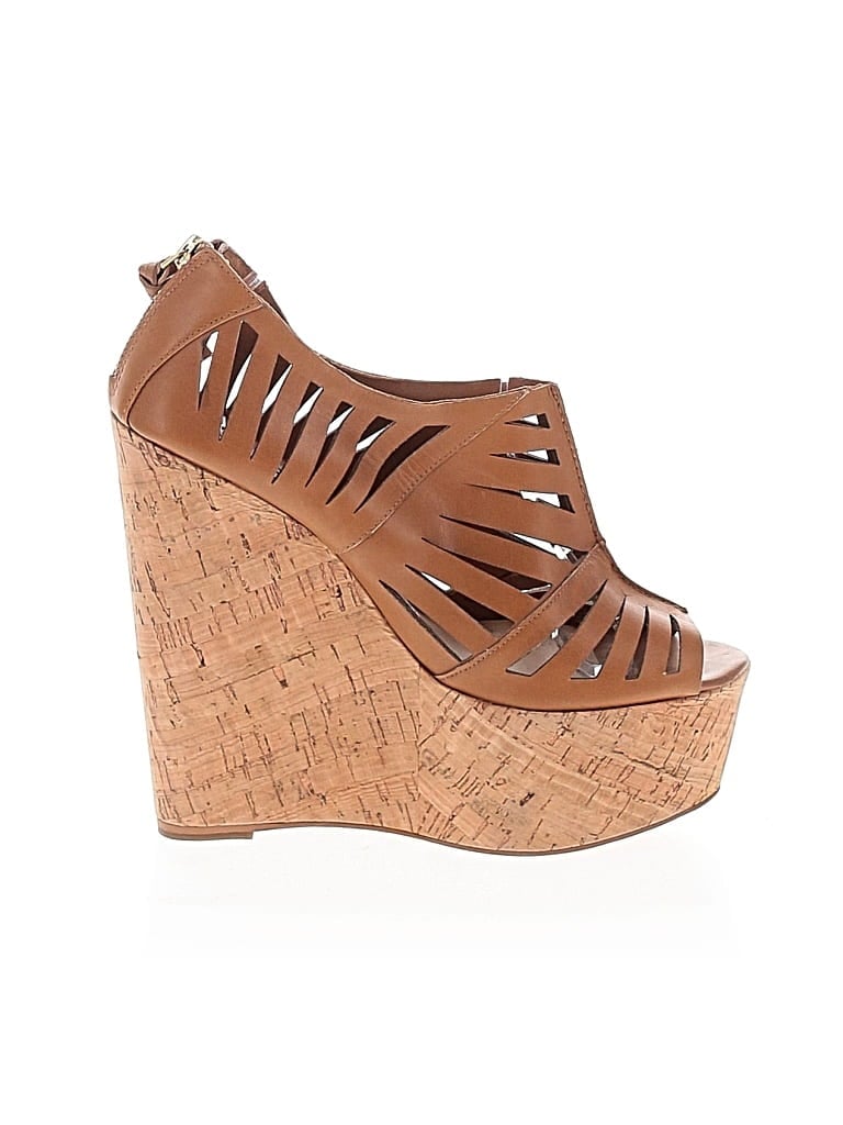 Pre-owned Steve Madden Wedges In Brown