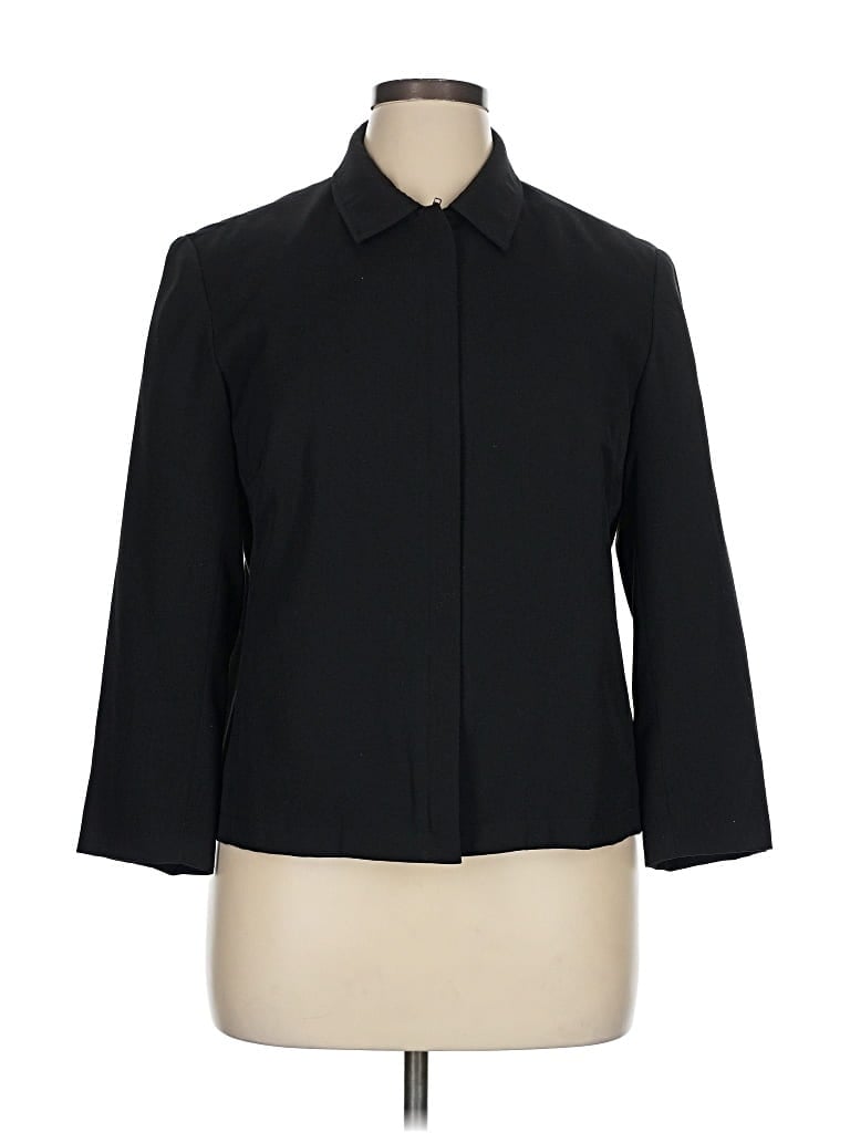 Pre-owned Evan Picone Blazer Jacket In Black