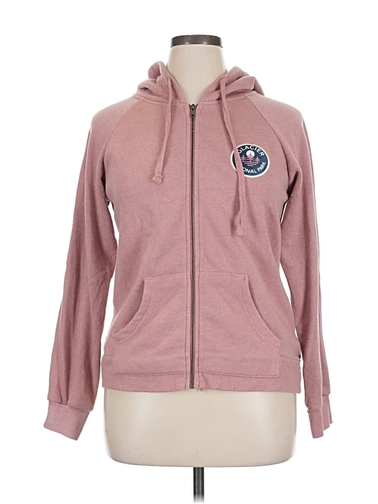 Pre-owned Mv Sport Zip Up Hoodie In Pink