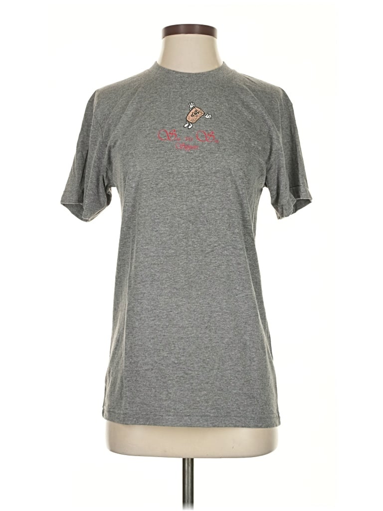 Pre-owned American Apparel Short Sleeve T-shirt In Gray
