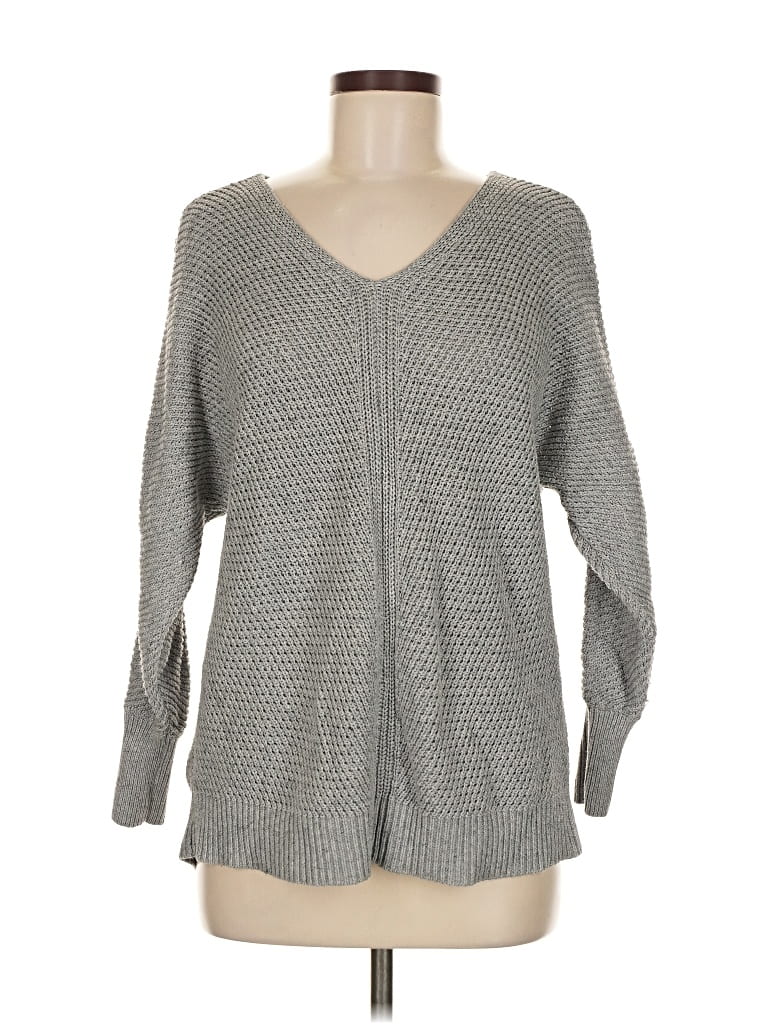 Pre-owned Ann Taylor Loft Pullover Sweater In Gray