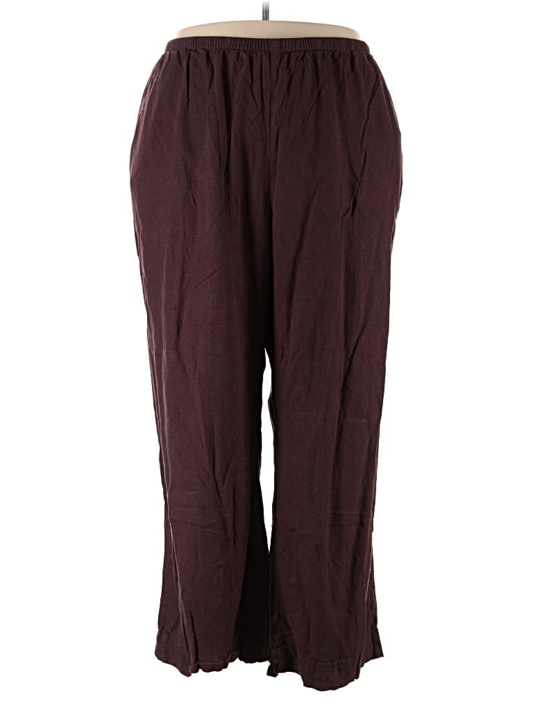 Pre-owned A New Day Linen Pants In Burgundy