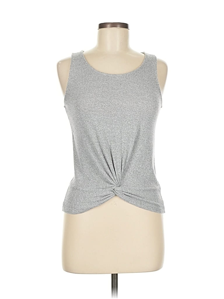Pre-owned Hippie Rose Tank Top Gray Halter Neckline Tops
