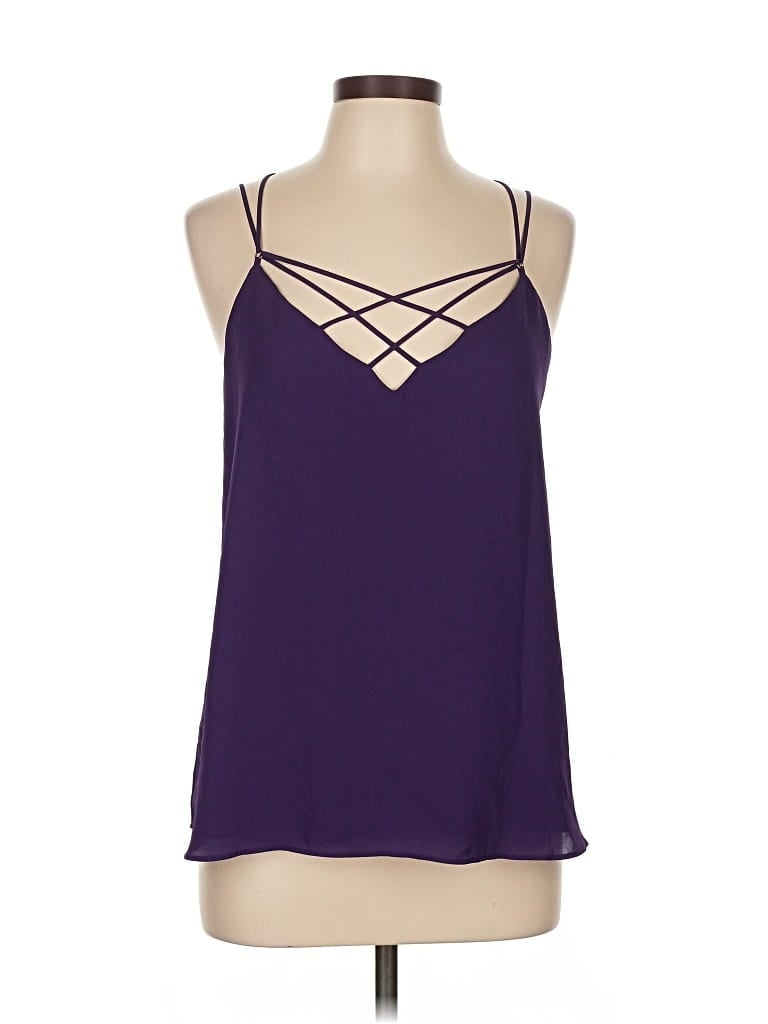 Pre-owned Express Tank Top Purple Halter Neckline Tops