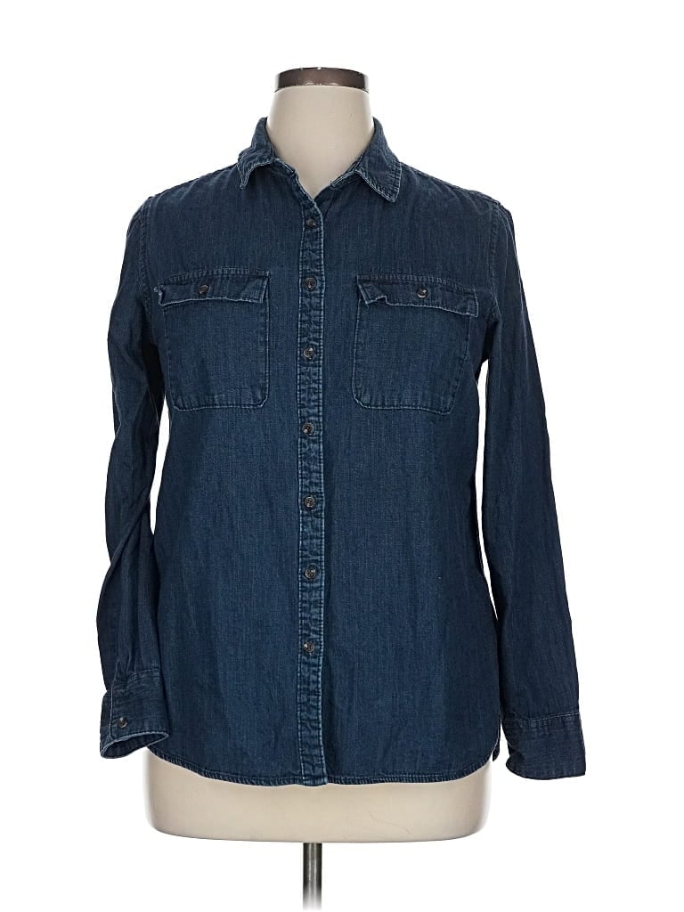 Click to view more detailed imagery on our partner's website Pre-owned A New Day Long Sleeve Button Down Shirt In Blue