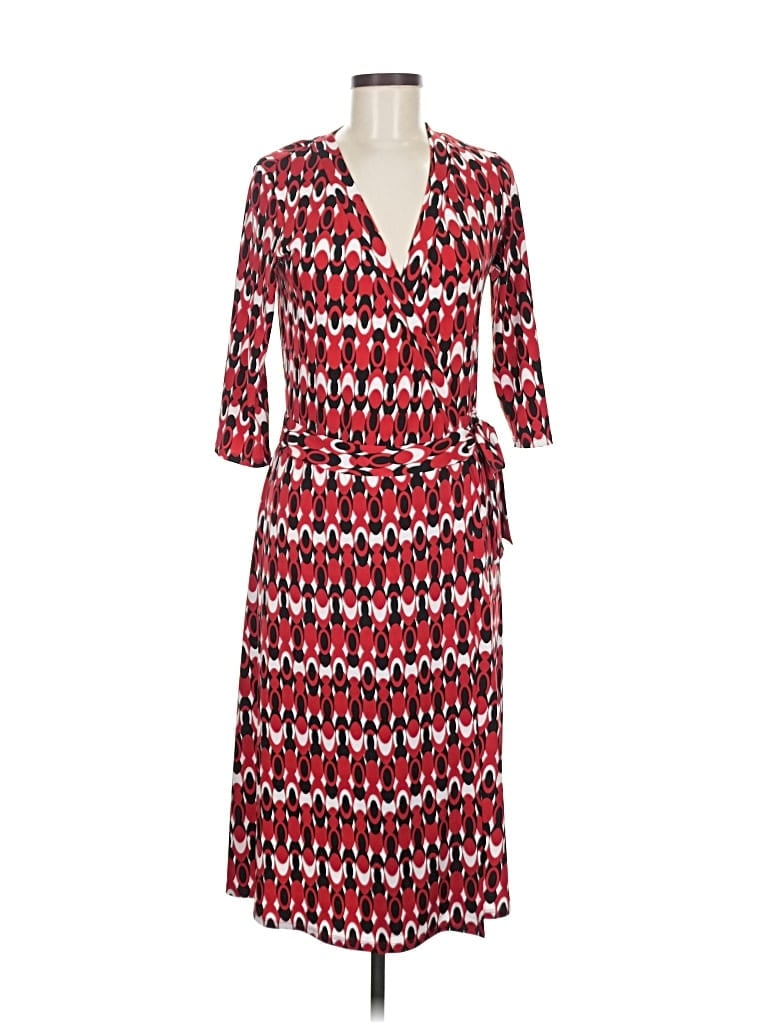 Pre-owned Bisou Bisou Casual Dress In Red
