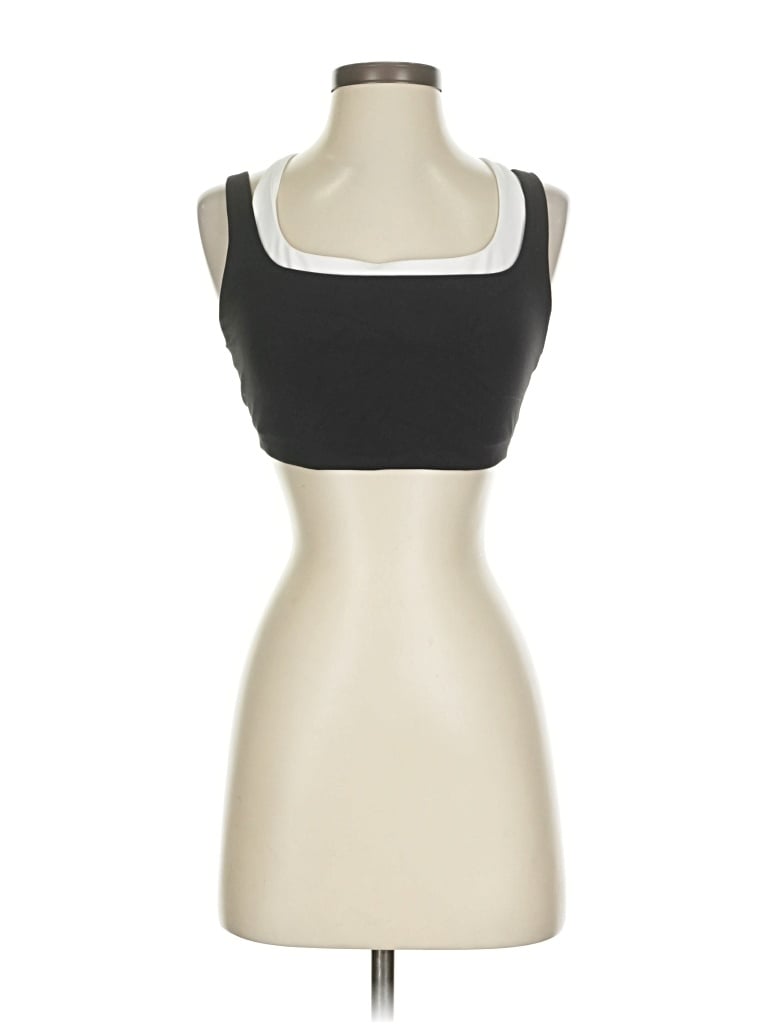 Pre-owned Athleta Tank Top Black Color Block Pattern Scoop Neck Tops