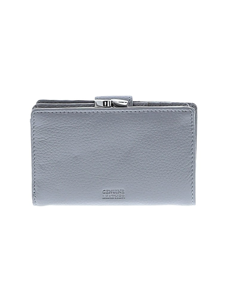 Pre-owned Unbranded Leather Wallet In Gray