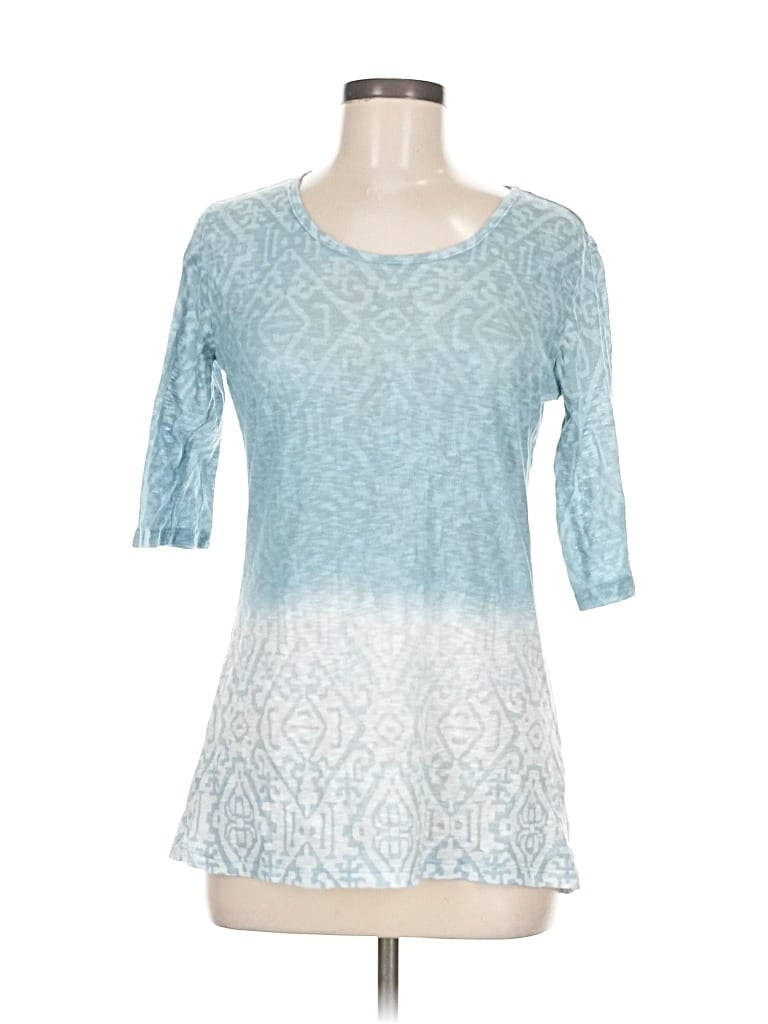 Pre-owned David Cline 3/4 Sleeve T-shirt In Blue