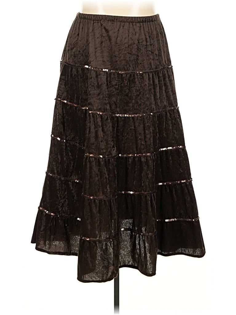 Pre-owned East Of L.a. Casual Skirt In Brown