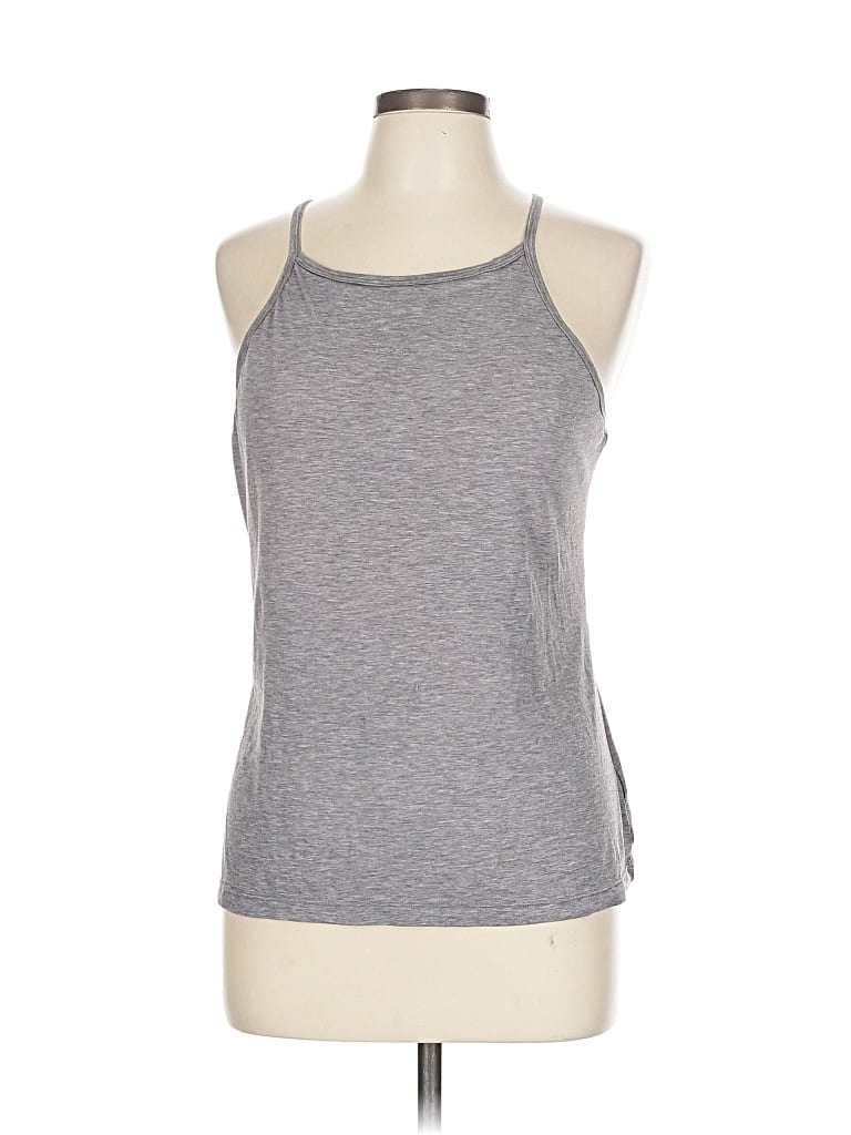 Pre-owned Gap Fit Tank Top Gray Halter Neckline Tops