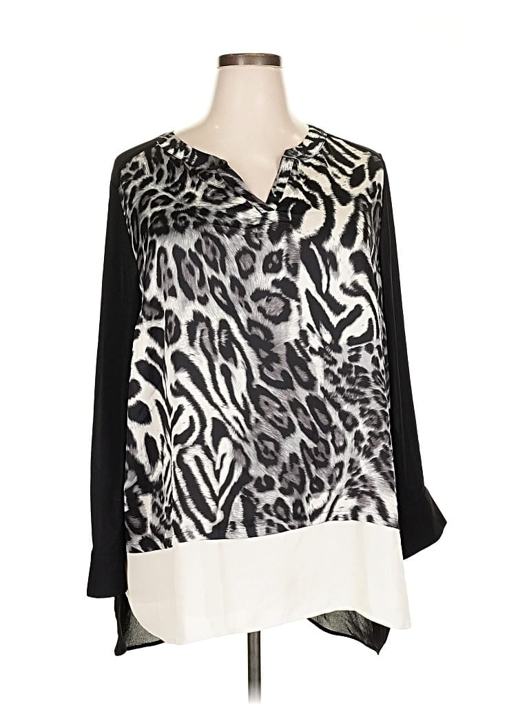 SUSAN GRAVER Pre-owned Long Sleeve Blouse In Black