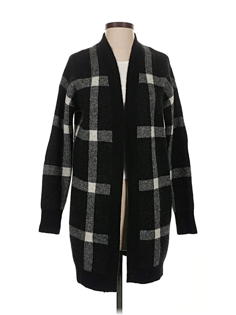Pre-owned Banana Republic Wool Cardigan Sweater In Black