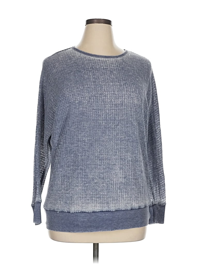 Pre-owned Christopher & Banks 3/4 Sleeve T-shirt In Gray