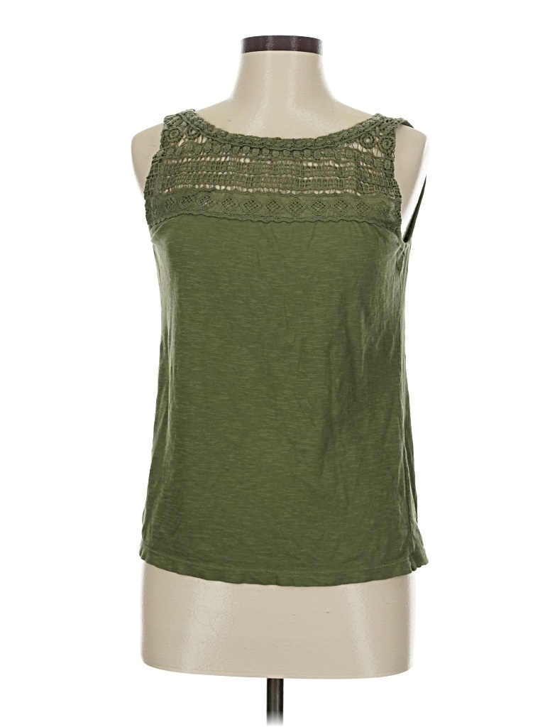 Pre-owned Ann Taylor Loft Sleeveless T-shirt In Green