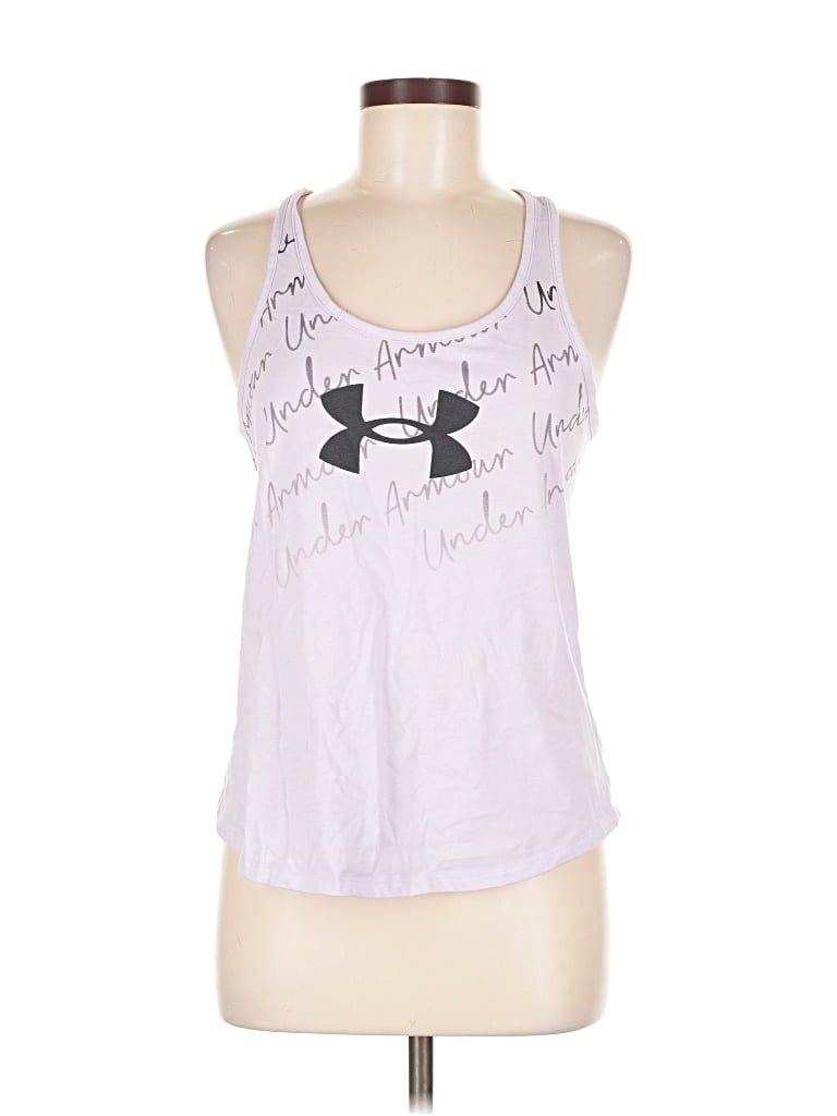 Pre-owned Under Armour Tank Top Purple Halter Neckline Tops