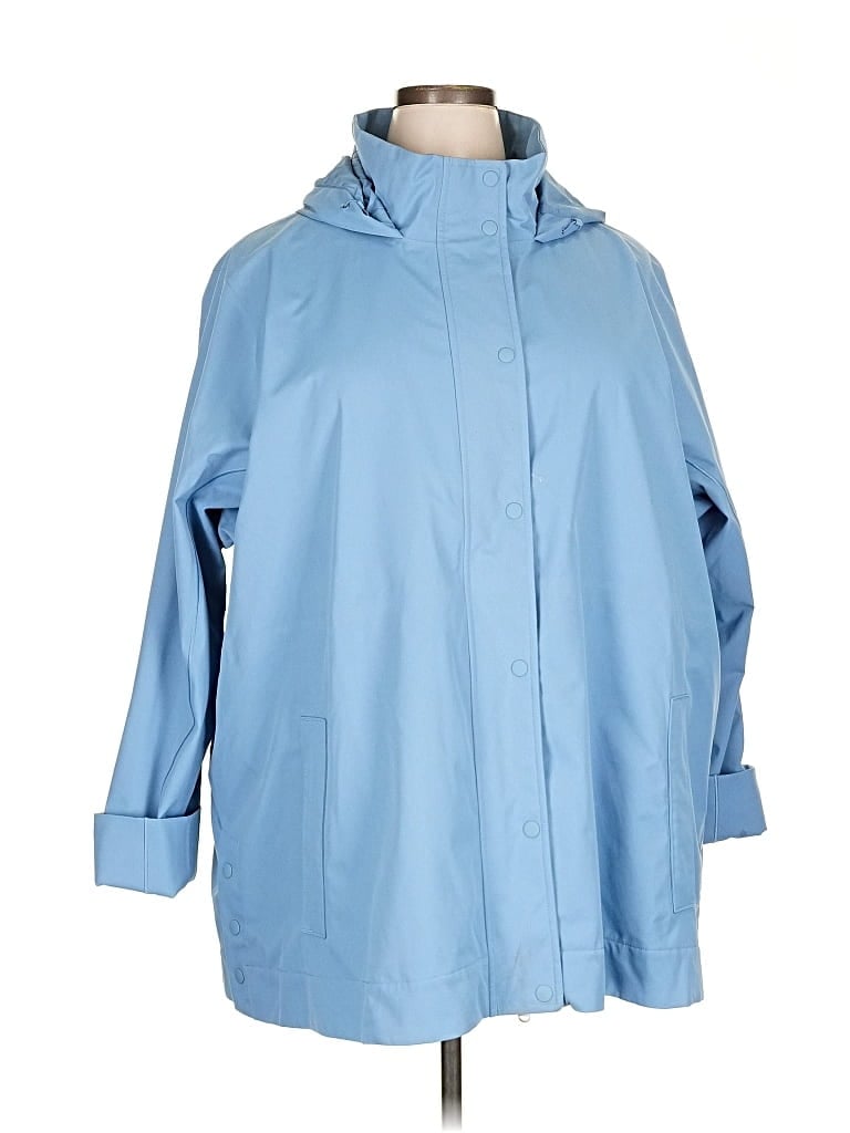 Pre-owned Athleta Raincoat In Blue