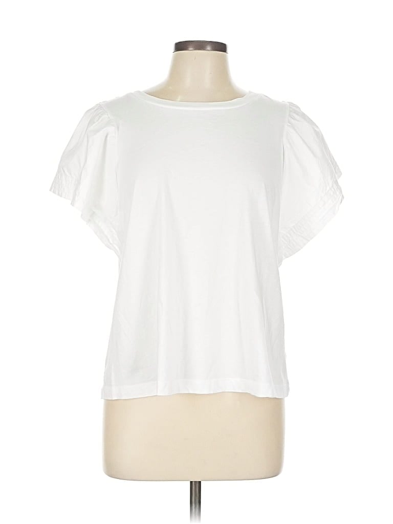 Pre-owned Old Navy Short Sleeve Top White Boatneck Tops