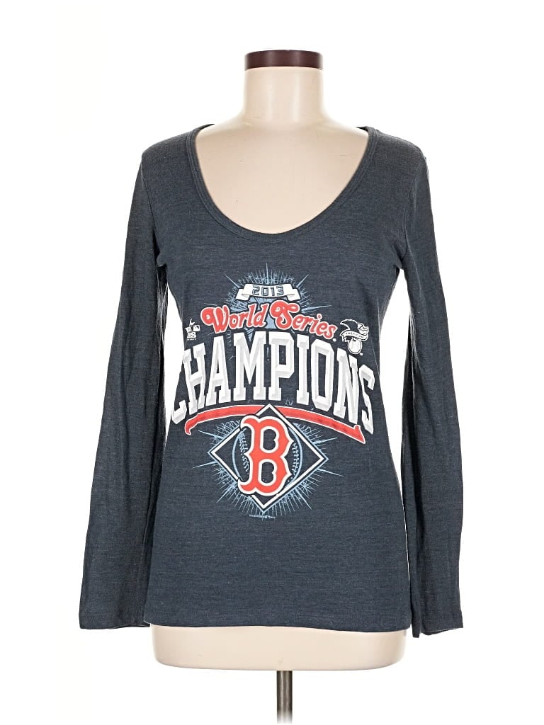 Pre-owned Genuine Merchandise By Team Athletics Long Sleeve T-shirt In Gray