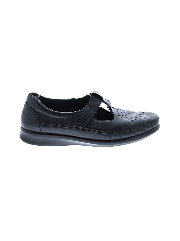 Pre-owned Sas Flats In Black